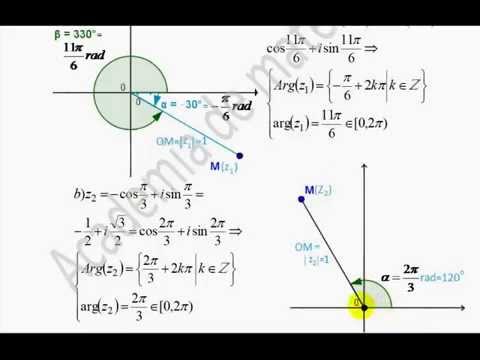 X-Numere complexe-Forma trigonometrica a unui numar complex-Fixare