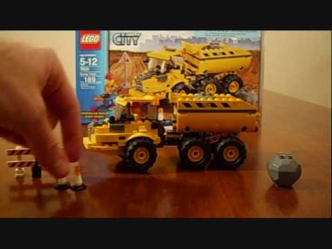 YouTube thumbnail: Lego Dump Truck - A Review Of The Lego City Dump Truck 7631