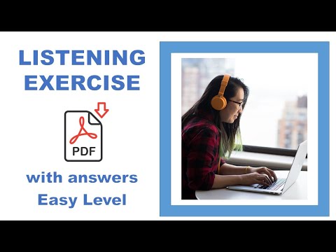 Easy Listening Test - Level A (EASY) + PDF - Listen and answer the questions - Easy English Lesson