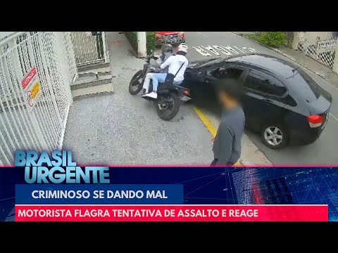Motorista flagra assalto e reage: polícia caça os bandidos | Brasil Urgente