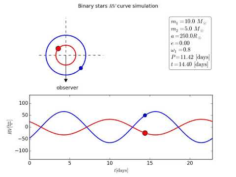 Simulation of binary star radial velocity