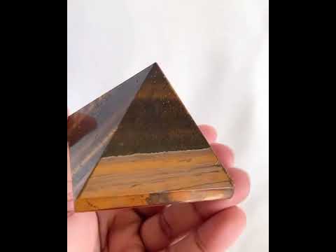 Stone golden tiger eye pyramid, for healing,vastu