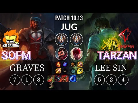 SN SofM Graves vs GRF Tarzan Lee Sin Jungle - KR Patch 10.13