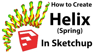 How to Use Helix Along Curve in Sketchup - Spring along path