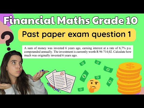 Financial Maths Grade 10 Past Paper Exam Question 1