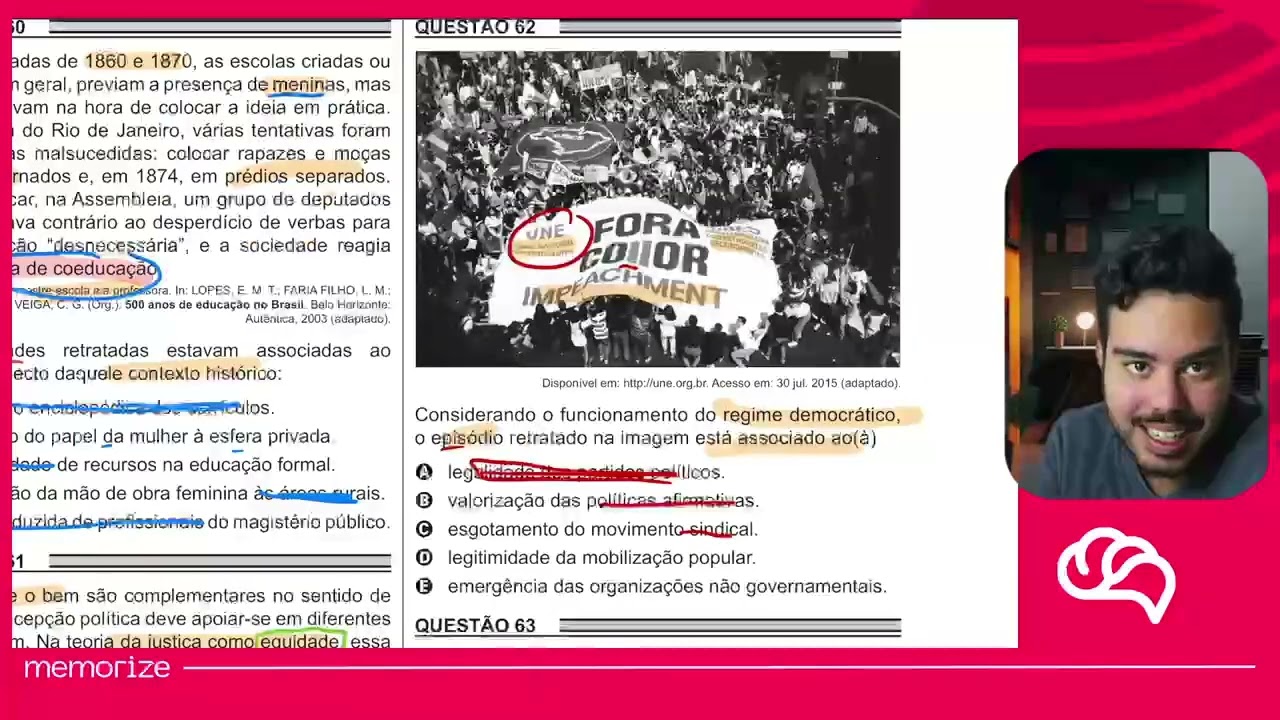 Resolução em Vídeo — Questão 62 ENEM 2018 PPL