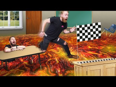 Don't Fall In The Lava Challenge! | Hot Lava Video