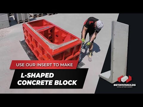 Retaining wall L-shaped concrete block