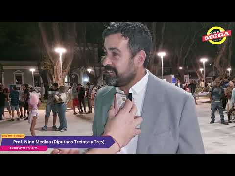 Diputado Nino Medina - inauguración obras en plaza ciudad de Treinta y Tres