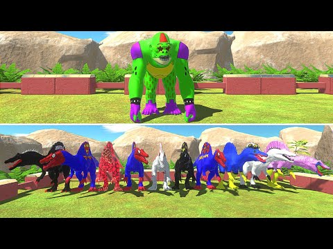 1vs10 GORO vs SPINOSAURUS DEATH FALL- Animal Revolt Battle Simulator