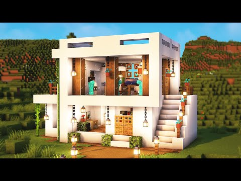 Dyce Realm - Minecraft Build a Simple Modern house 🏡!