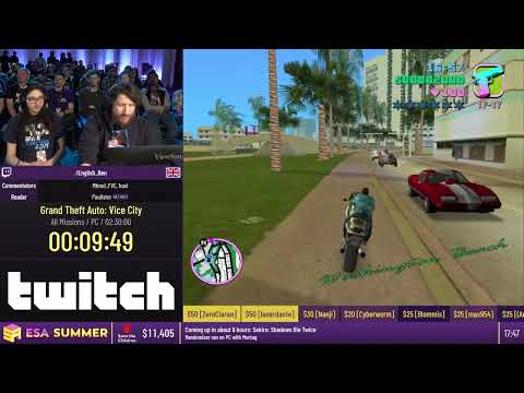 Grand Theft Auto: Vice City All Missions Speedrun - ESA Summer 2022