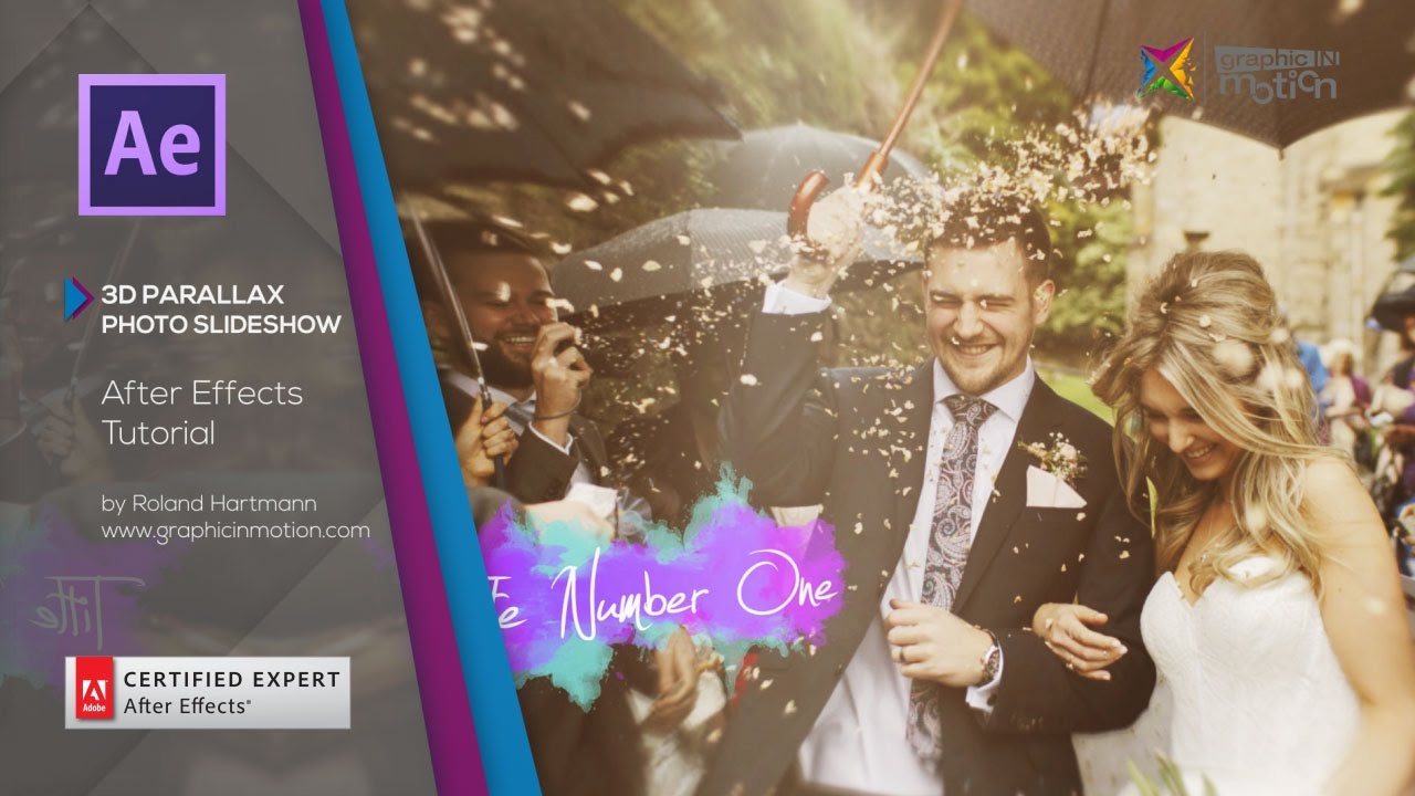 After effects tutorial 3D Parallax photo slideshow by GraphicINmotion