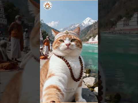 Yoga bliss in Rishikesh! 🧘 #rishikesh #india #yoga #cat #pets