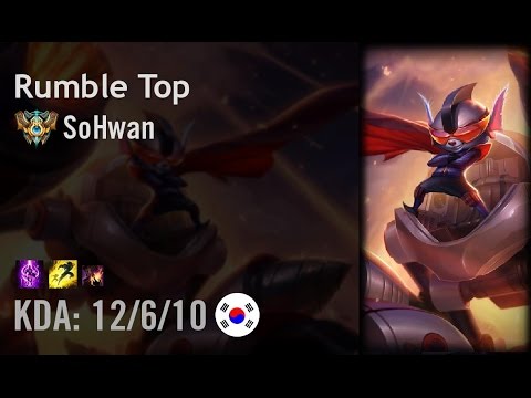 Rumble Top vs Trundle - SoHwan - KR Challenger Patch 6.13