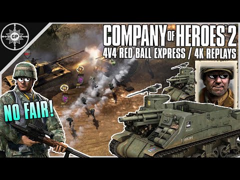 American Gardeners Uproot German Defenses! | 4v4 Red Ball Express | 4K CoH2 Casts #56