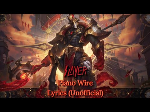 Slayer - Piano Wire - Lyrics (Unofficial)