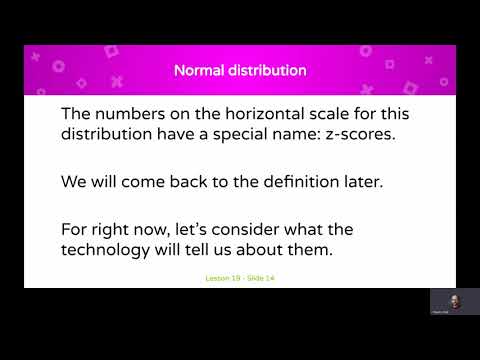 Basic Statistics, Lesson 19:  Normal distribution, part 1
