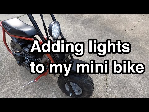 Adding lights to my Coleman CC100X mini bike