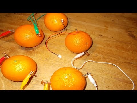 How to get electricity from an orange