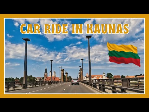Driving Around Kaunas: Discovering the City by Car - Lithuania - Summer 2024 🇱🇹 🚗