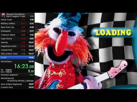 [FWR] Muppet RaceMania Race League 3 Laps Speedrun in 19 27 77