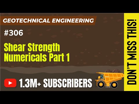 Shear Strength Numericals Part 1 Shear Strength Geotechnical