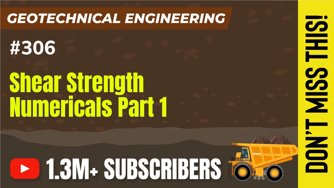Shear Strength Numericals Part 1 | Shear Strength | Geotechnical Engineering - GATE