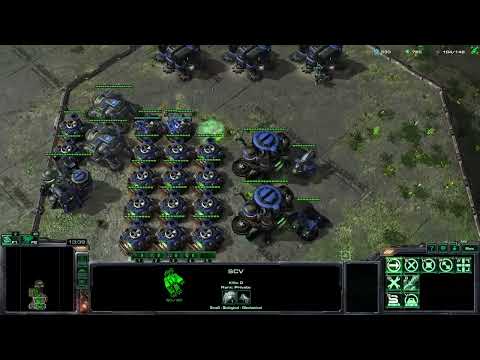 StarCraft II Brood War Mass Recall Mod Terran vs 7 AI