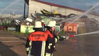 preview picture of video 'Oberrieden: Feuerwehren üben Großbrand'