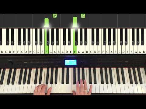 "O Holy Night" (Mariah Carey) - easy piano tutorial for beginners, Synthesia, with sheet music.