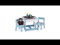 Kindersitzgruppe mit 2 Stühlen Schwarz - Blau - Weiß - Holzwerkstoff - 60 x 47 x 60 cm
