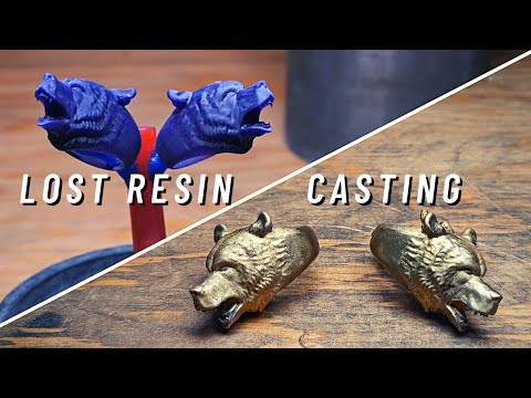 Lost Resin Casting a Bear Head Ring - 3D Print to Bronze Jewelry