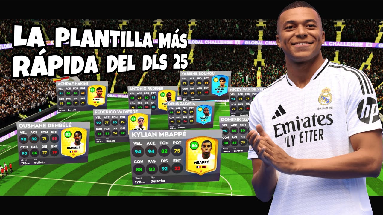⚡️¡YA TENGO LA PLANTILLA MÁS RÁPIDA DEL DLS 25 PARA JUGAR ONLINE!⚡️