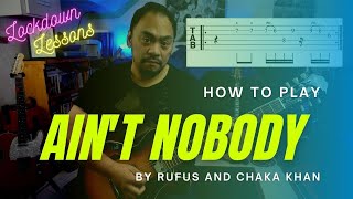 How To Play Ain't Nobody On Guitar (Rufus And Chaka Khan)