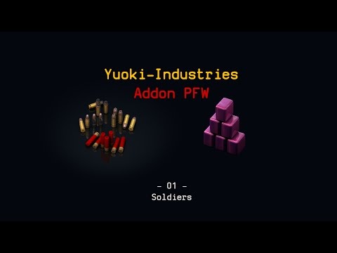 Factorio - Mod Yuoki-Industries PFW-Puzzle 01 - Solve Soldier-Production