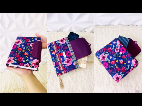 Como Fazer Capa Linda para Caderno/Agenda/Bíblia/Livro/Vade Mecum - Costura Criativa - @tucaensina
