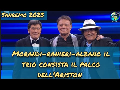 Sanremo 2023 Gianni Morandi, Massimo Ranieri e Albano conquistano il palco dell'Ariston.