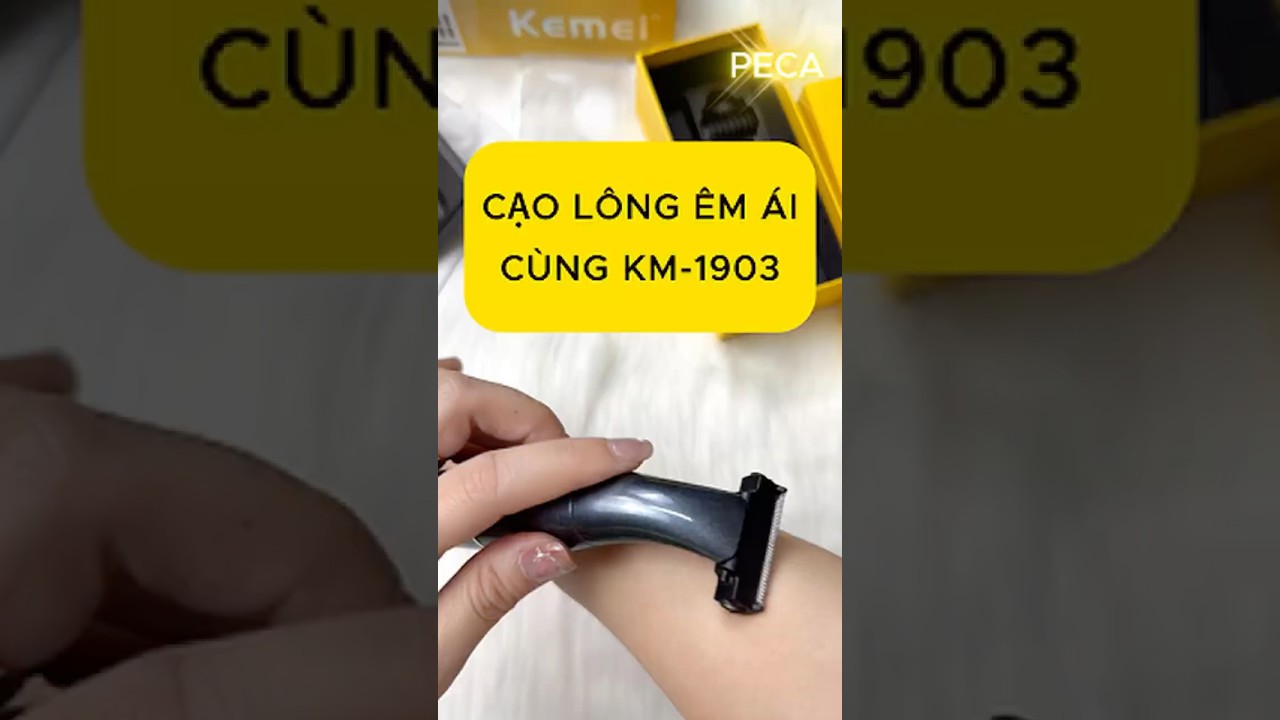 Máy tỉa lông vùng kín KEMEI KM-1903 cạo lông Body, Bikini chuyên dụng, Lưỡi kép an toàn cho da - Chính hãng