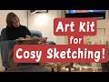 Art Supplies Kit For Cosy Evenings Sofa Sketching And TV Art Setup