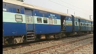 preview picture of video '01665 Habibganj - Agartala Special Fare Train Crossing Banahi Railway Station'
