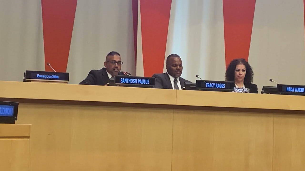 Dr. Santhosh Paulus presenting at the United Nations