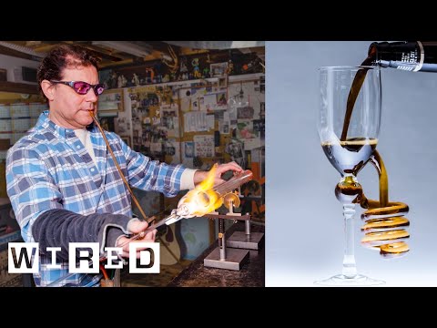 Professional Glass Blower Gives An Eye-Popping Demonstration On Making A Beautiful Drinking Glass