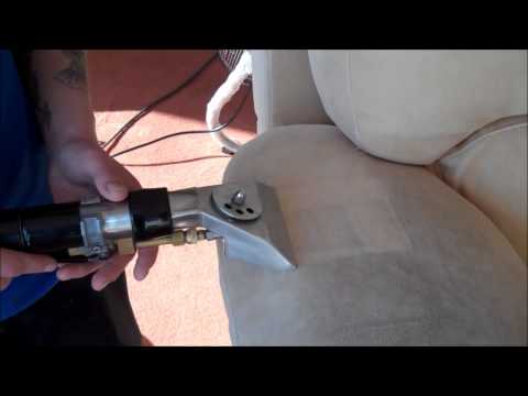 Upholstery cleaning demonstration video thumbnail