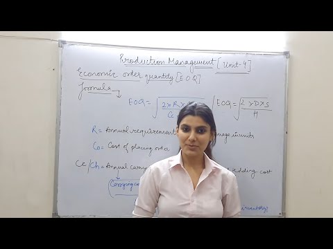 Economic order quantity Formula and Numerical | Production Management | Class 12