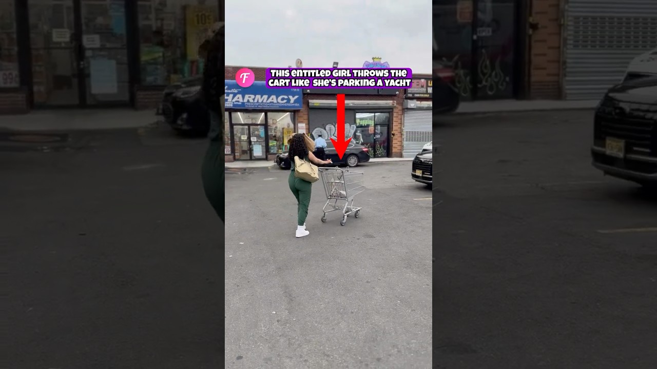 Karma 🚗 Rude Shopper Gets Instant Lesson in the Lot! #karma #parkingfail #shorts