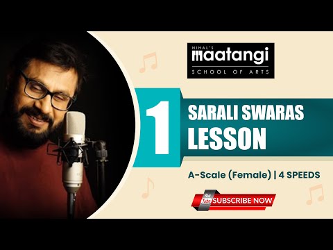 Sarali Swaras Lession 1 | A Scale for Female | 4 Speeds | Nihal's Maatangi School of Arts
