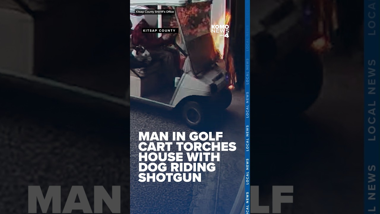 Video shows man on golf cart torching Kitsap County home