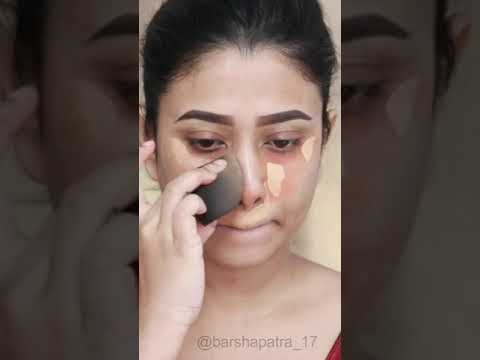 Reception Night Party Makeup Tutorial #shorts #boldredlip #easytutorial #barshapatra