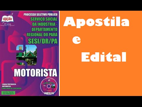 Apostila e Edital Concurso SESI Pará Motorista